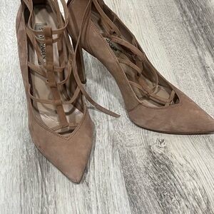 Steve Madden Brown Lace-Up Heels